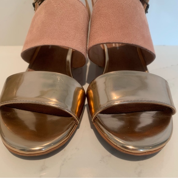 TOMS Pink and Gold Poppy Sandals - Picture 5 of 10